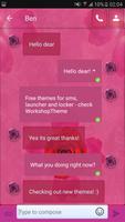 Tema rosa rosa bonito GO SMS imagem de tela 1