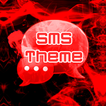 Rotes Rauch-Thema GO SMS PRO