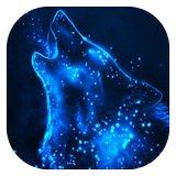 Starry wolf live wallpaper icon