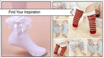 Cute Crochet Baby Ruffle Socks Affiche