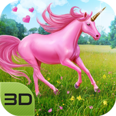 Unicorn Valentine&#39;s Day Runner icon