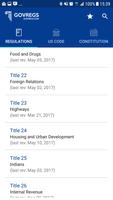 Govregs: US Constitution, laws screenshot 1