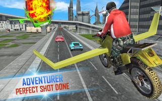 برنامه‌نما Futuristic Flying Moto Racing عکس از صفحه