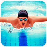 Real Piscina Nadando Agua Raza Divertida Juego. icono