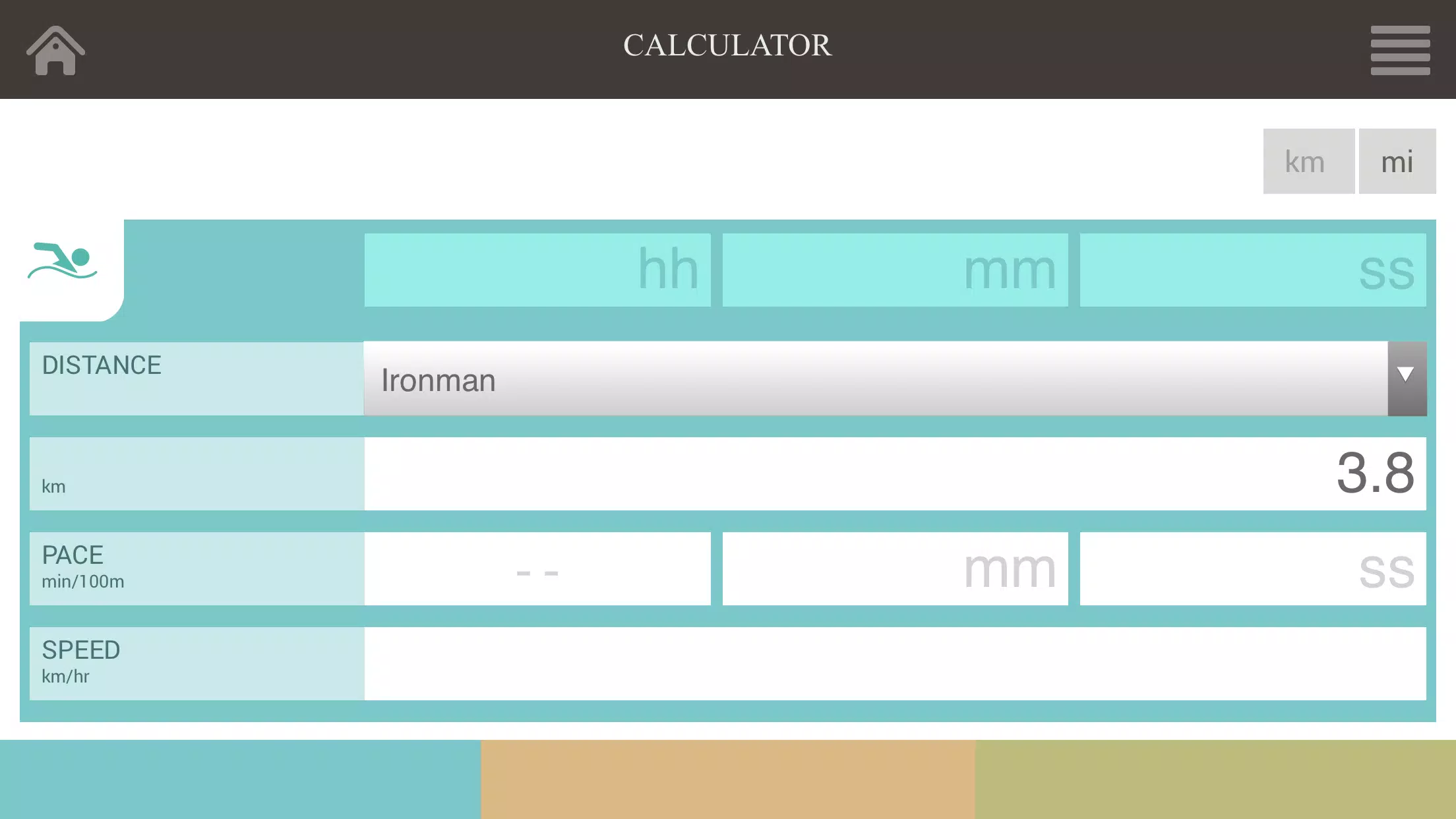 Descarga de APK de Calculadora de tiempo ritmo velocidad de natación para  Android