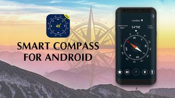 Smart Compass for Android: GPS Compass Map 2018 poster