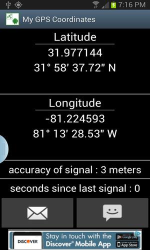 My GPS Coordinates for Android
