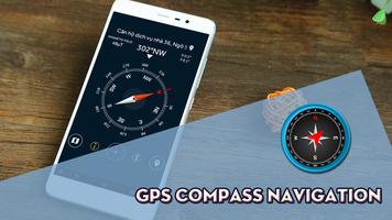 GPS компас навигация постер