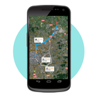 GPS Routen-Finder-Karten Zeichen