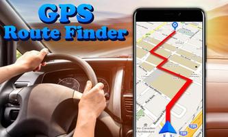 GPSルートファインダー - GPS地図ナビゲーションの道順 ポスター