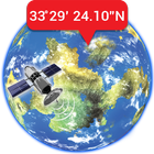 GPS caja de instrumento coordenadas latitud longit icono