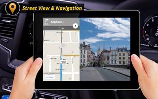 GPS Terre carte vue & route chercheur Affiche