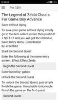 Cheat Code for Legend of Zelda Ekran Görüntüsü 2