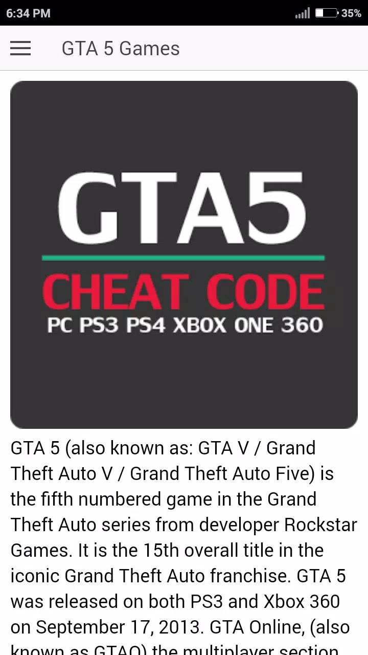 下載Cheat code for GTA 5 | GRAND THEFT AUTO V Games的安卓版本