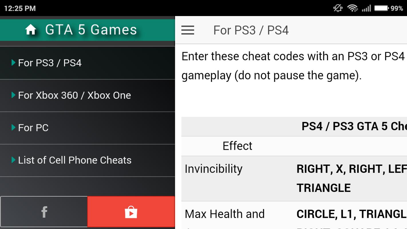 Cheat code for GTA 5 GRAND THEFT AUTO V Games for