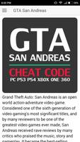 Codes for GTA San Andreas Game plakat
