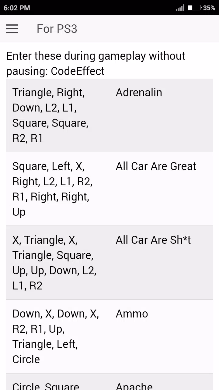 Codes for GTA San Andreas Game APK für Android herunterladen
