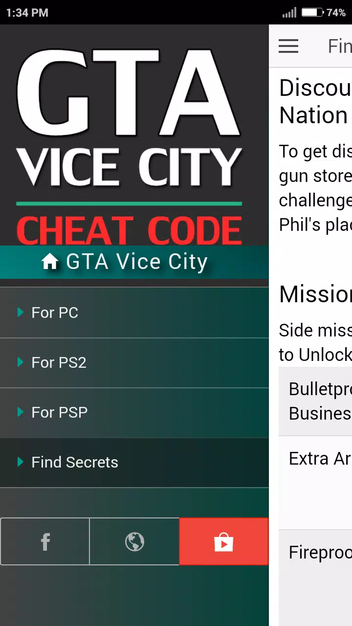 Codes for GTA Vice City APK + Mod for Android.