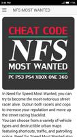 Cheat Code for NFS NEED FOR SPEED MOST WANTED Game постер