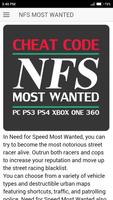 Cheat Code for NFS NEED FOR SPEED MOST WANTED Game poster