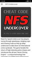 Cheat Code for Need for Speed Undercover Games NFS poster