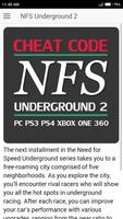 Cheat Code for NEED FOR SPEED UNDERGROUND 2 Game Affiche