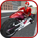 Futuristic Tron Bike Pizza Delivery