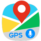 GPS Mapas Navegação e direção em ícone