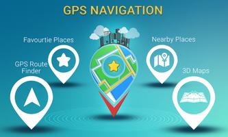 Cartes de navigation GPS directions pour moi Affiche