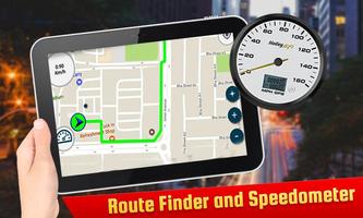 cartes gps -speedometer et streetview en direct Affiche