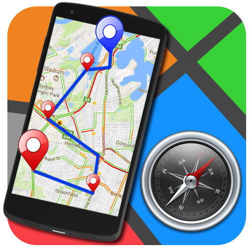 地圖，導航，指南針和GPS路線查找器