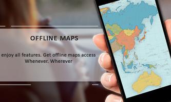 Welt Offline Karte & Live Street View Plakat