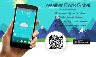 Weather and Clock global Affiche