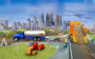 City Road Construction Vehicles Driver Sim 2018 پوسٹر