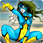 Grand Flying Spider Girl 3D Rescue Game ikon