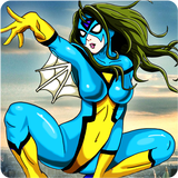 Grand Flying Spider Girl 3D Rescue Game icône