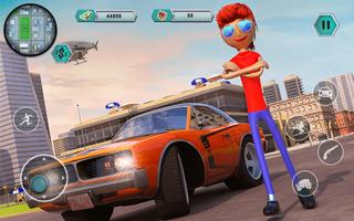 Agung stickman Perang Penjahat Mobil poster