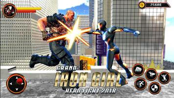 Grand Super Flying Iron Girl Rescue Fight captura de pantalla 2