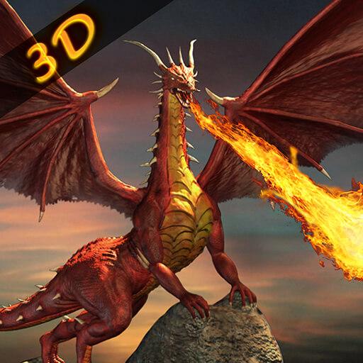Simulador fuego de gran dragón