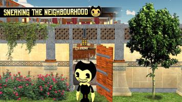Scary Bendy Neighbor 3D poster