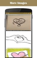 How to draw love hearts پوسٹر