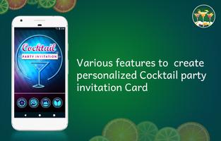 Cocktail Party Invitation Card постер