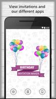 Birthday Invitation Maker постер