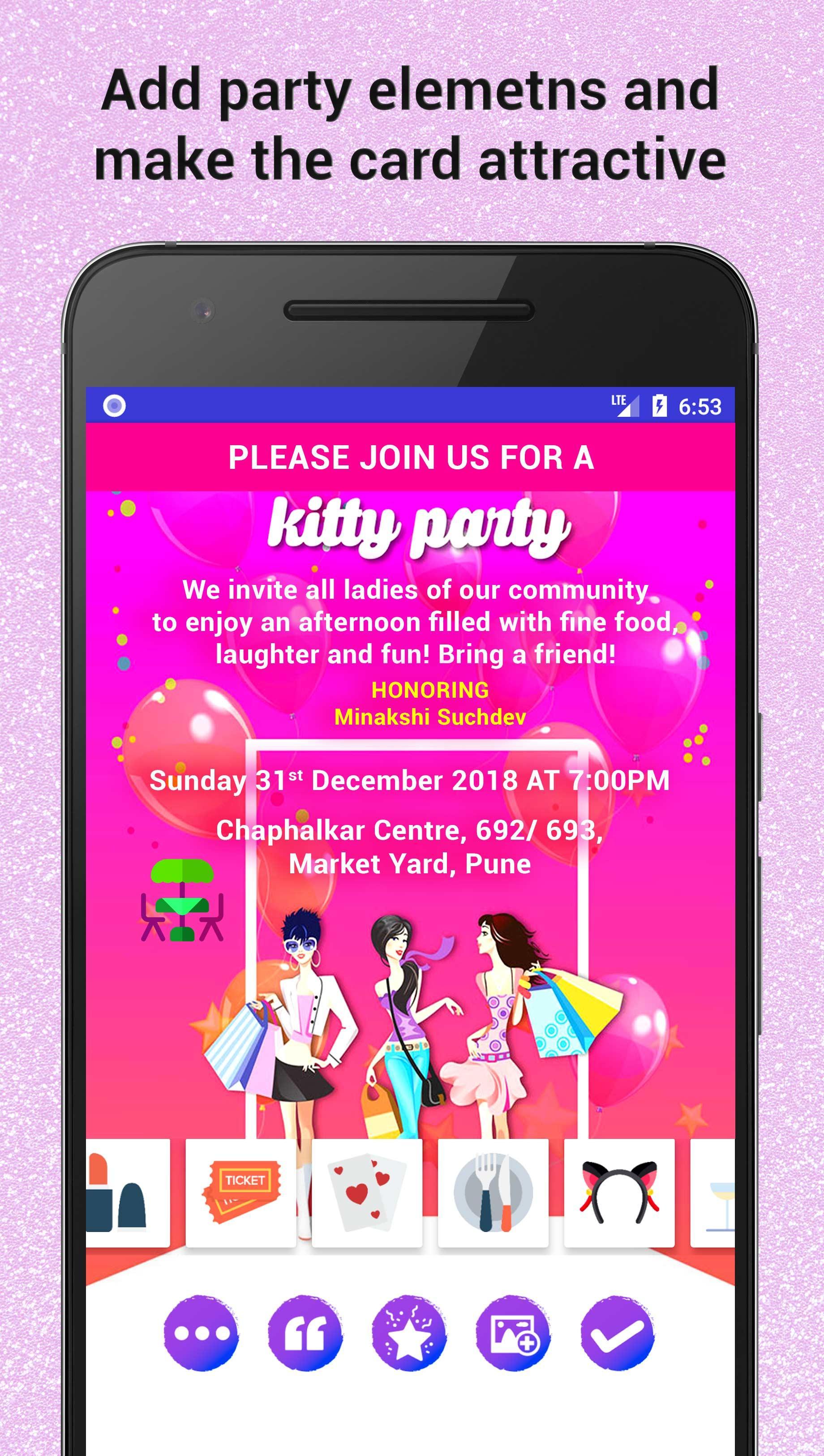 Kitty Party Invitation Maker For Android Apk Download