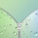 Green RainDrops Zip Lock Screen - Ziplock theme APK