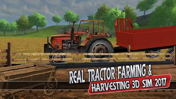 Real Tractor Farming & Ernte 3D Sim 2017 Plakat