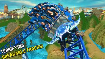 RollerCoaster Rush :Crazy Fastest Coaster Ride Sim اسکرین شاٹ 1