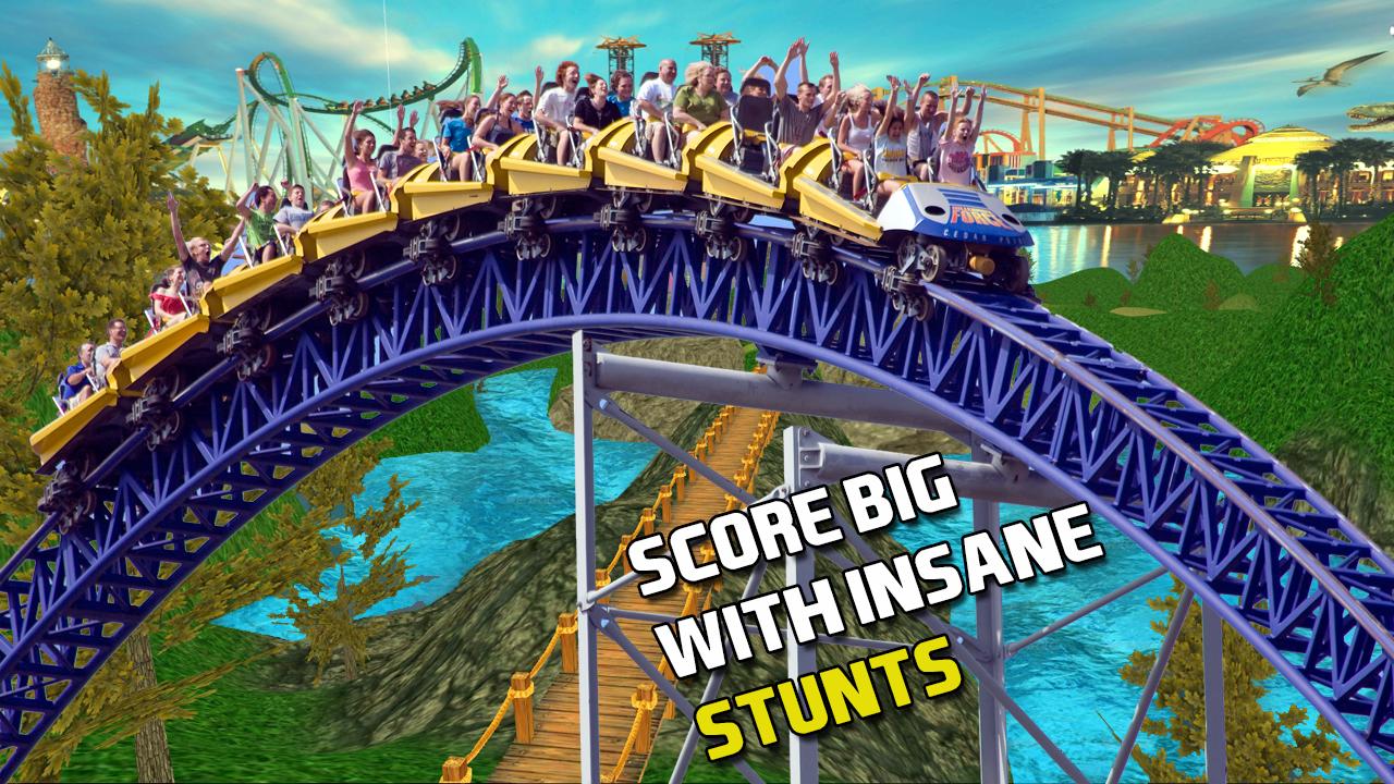 Rollercoaster Rush Crazy Fastest Coaster Ride Sim For Android Apk Download - riding fastest roller coaster in roblox point theme park 2
