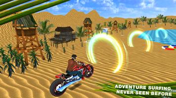 Water Surfer Beach Bike Rider 3D Power Boat Racing постер