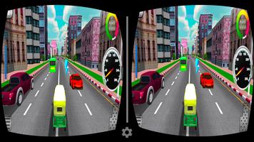VR Highway TukTuk Traffic Racer : VR Rickshaw Game পোস্টার